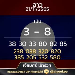 หวยลาวเจ๊สมศรี 21/11/65